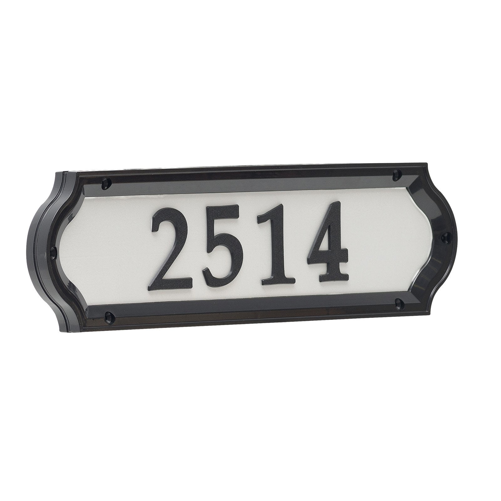 Nite Bright Reflective Black and White Address Sign