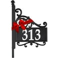 thumbnail image 1 of Whitehall Products 14337 Nite Bright Acanthus Reflective Post Sign Address Plaque, Black/White, 1 of 10