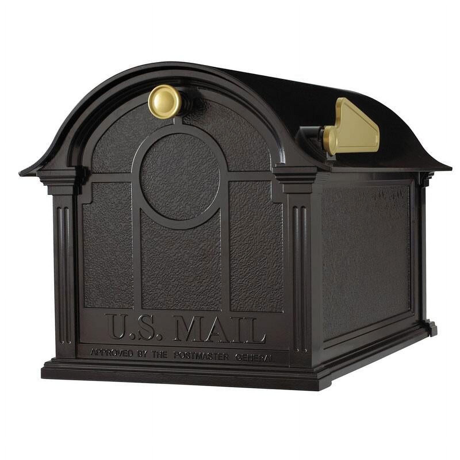 Black Aluminum Large Capacity Lockable Mailbox