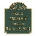 thumbnail image 1 of Whitehall Products 2206GG Standard Wall Two Line Cardinal Wedding Address Plaque, Green & Gold, 1 of 1