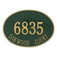 thumbnail image 1 of Whitehall Products 2927GG Estate Wall Two Line Hawthorne Oval Address Plaque, Green & Gold, 1 of 1