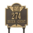 thumbnail image 1 of Whitehall Products 5106OG Standard Lawn Two Line Monogram Address Plaque, Bronze & Gold, 1 of 1