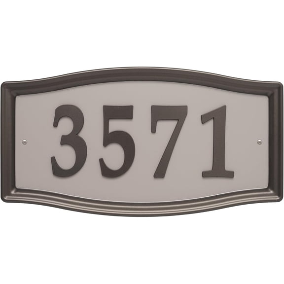 Whitehall Products Easy Street Address Sign Plaque, Bronze