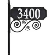 Whitehall Scroll Reflective Address Sign and Post