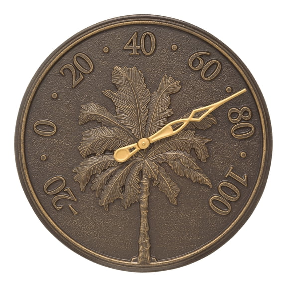 Whitehall Single Palm 16" Thermometer French Bronze