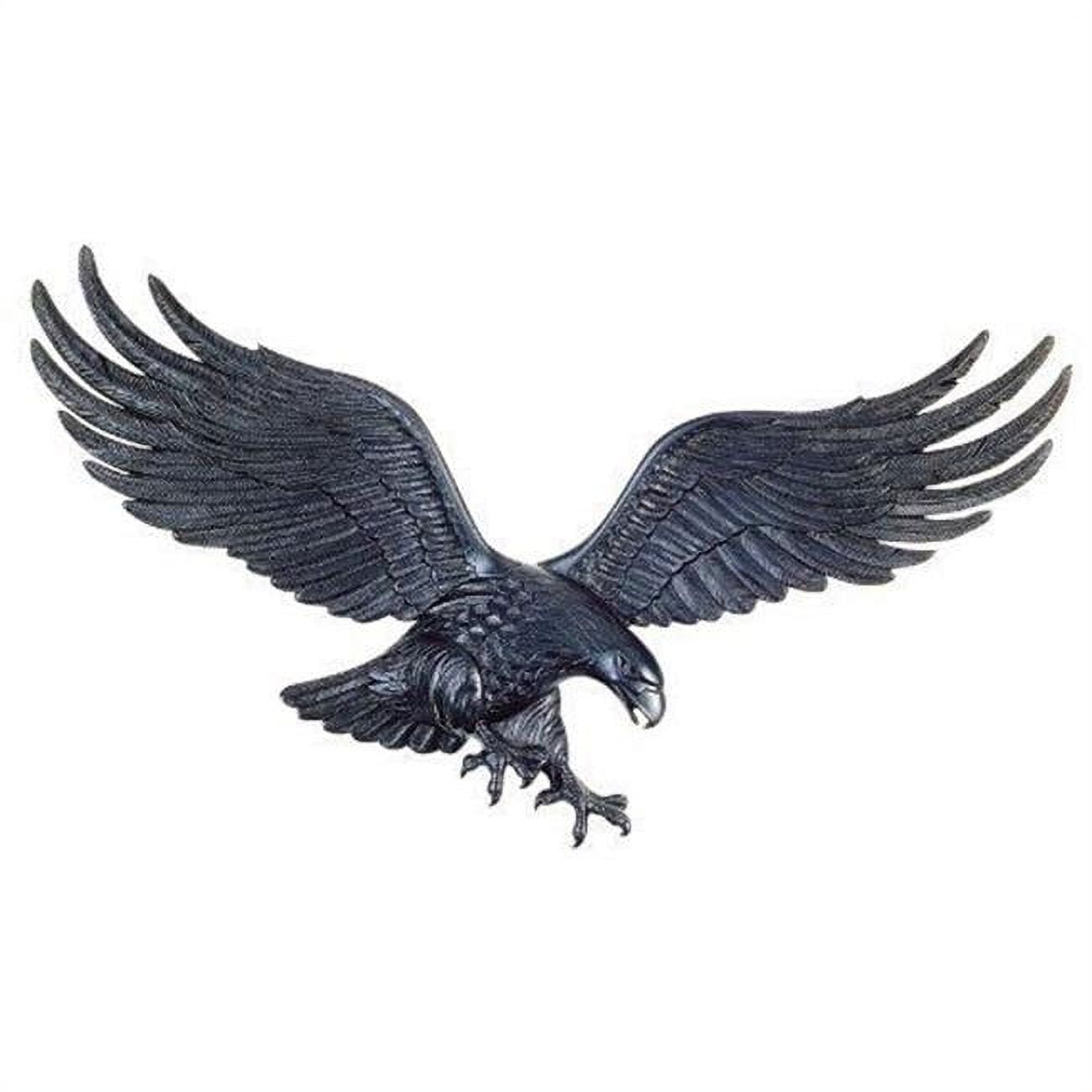 Large Black Aluminum Patriotic Eagle Wall Figurine
