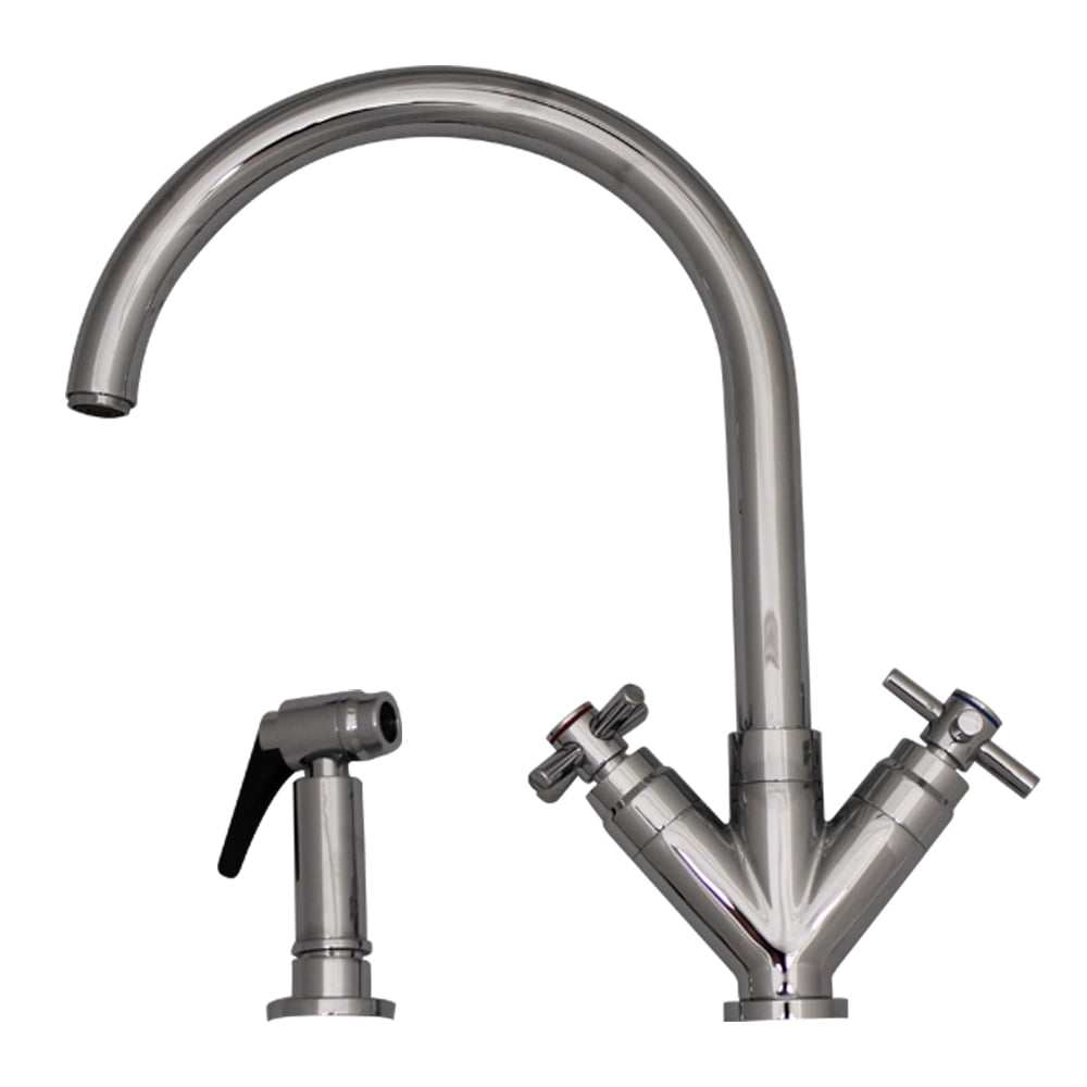 Whitehaus 3-03942CH85-C Luxe+ Dual Handle Faucet - Chrome