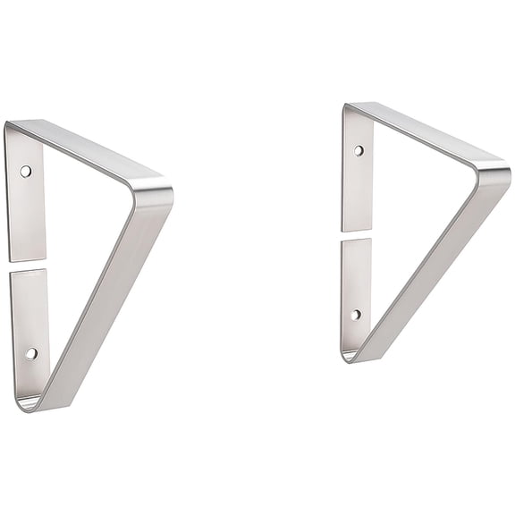 Wall Mount Brackets For Extra Support Brushed Stainless Steel