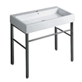 thumbnail image 1 of Alfi Trade White And Chrome Large Rectangular Sink Console B-U90-DUCG1-A09-1, 1 of 4