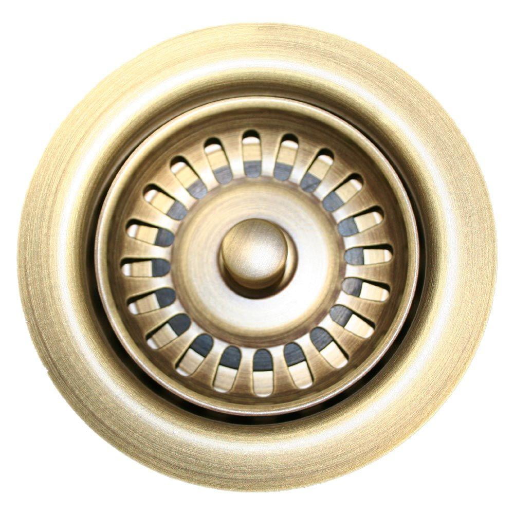 3.5 in. Garbage Disposal Trim in Antique Brass