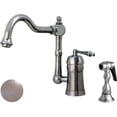 thumbnail image 1 of Whitehaus Collection 3-3190-PC 9 in. Legacyhaus single lever handle faucet with traditional swivel spout and solid brass side spray- Polished Chrome, 1 of 1