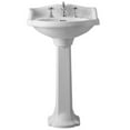 thumbnail image 1 of Whitehaus Ar814-Ar815-3H Isabella Collection 23" X 18" Traditional Pedestal Sink - White, 1 of 2