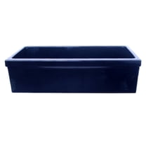 Quatro Alcove Reversible Apron Front Fireclay 36 in. 0-Hole Single Bowl Kitchen Sink in Sapphire Blue
