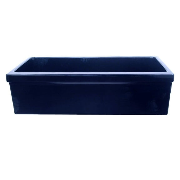 Quatro Alcove Reversible Apron Front Fireclay 36 in. 0-Hole Single Bowl Kitchen Sink in Sapphire Blue