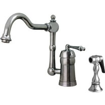 Whitehaus Legacyhaus Single Lever Handle Faucet with Traditional Swivel Spout and Solid Brass Side Spray