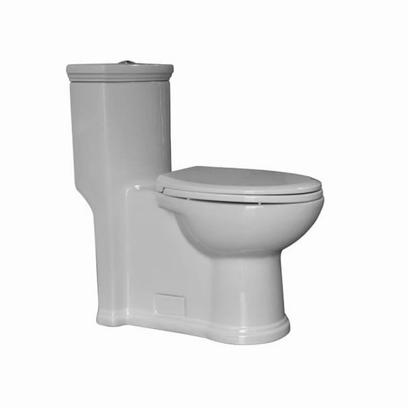 Whitehaus Collection Magic Flush Collection Eco-Friendly One Piece Toilet with a Siphonic Action Dual Flush System