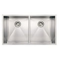 thumbnail image 1 of Whitehaus Collection  Noahs Collection Commercial Double Bowl Undermount Sink - Brushed Stainless Steel - 37in. x 20in. x 10in., 1 of 1