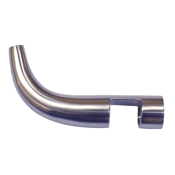Whitehaus Collection Slide on Adjustable Shower Door Robe/Towel Hook Nickel Finish