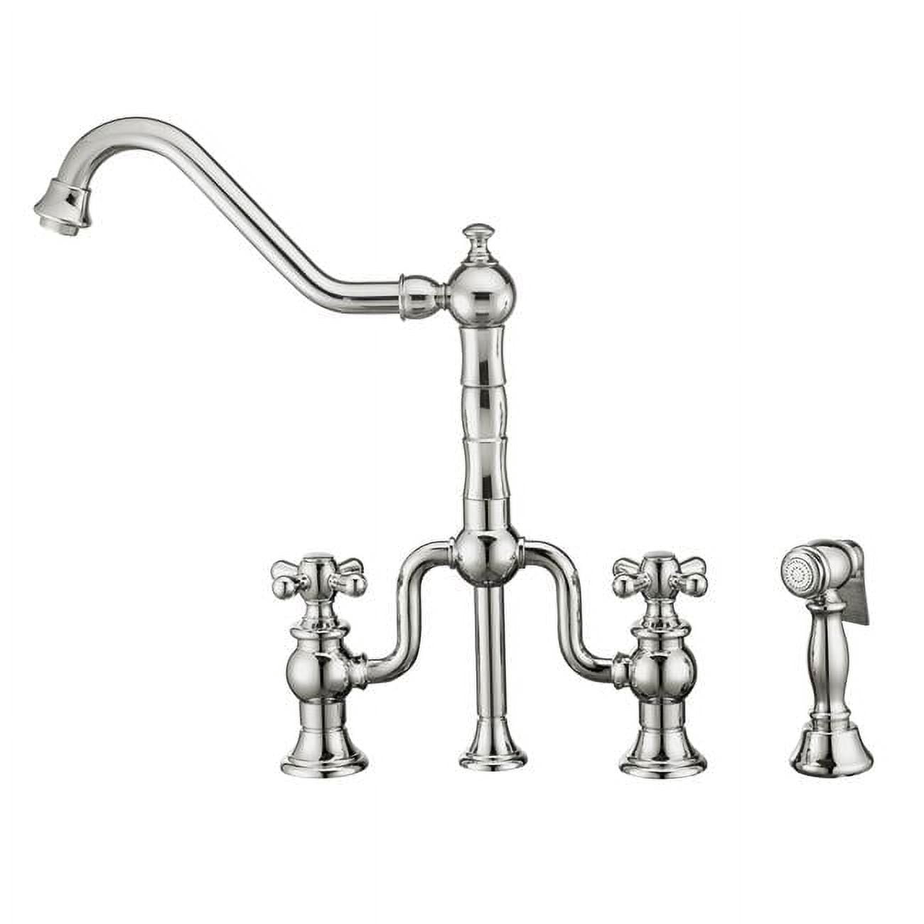 Whitehaus Kitchen Faucet With Polished Chrome Finish WHTTSCR3-9771-NT-C ...