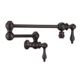 thumbnail image 1 of Whitehaus Collection WHKPFLV3-9550-NT-ORB Vintage III Wall Mount Pot Filler with Lever Handles & a Swivel Aerator - Oil Rubbed Bronze, 1 of 4