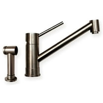 FX Navigator Stainless Steel Single Extended Lever Handle Faucet with Matching Solid Stainless Steel Side Spray - Solid Stainless Steel