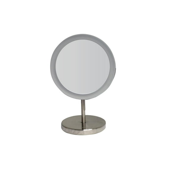 Whitehaus Round Freestanding Led 5X Magnified Mirror