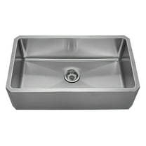 Whitehaus Brushed Stainless Steel Single Bowl Front Apron Undermount Sink