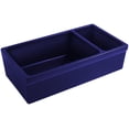 thumbnail image 1 of Whitehaus Quatro Alcove Kitchen Sink With Sapphire Blue Finish WHQDB542-BLUE, 1 of 4
