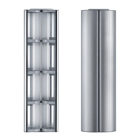 Medicinehaus Double Door Vertical Column Wall Mount Storage Cabinet Aluminum