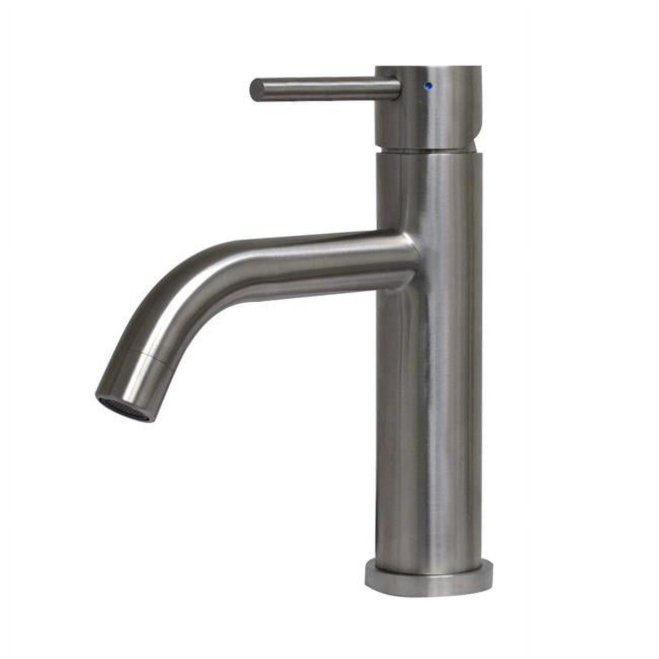 Elevated Brushed Stainless Steel Bathroom Faucet with Eco-Friendly Design
