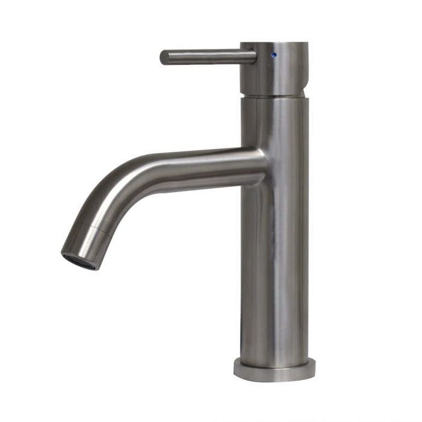 Elevated Brushed Stainless Steel Bathroom Faucet with Eco-Friendly Design