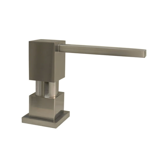 Whitehaus Collection  WHSQ-SD003-BN 3.75 in. Q-Haus solid brass soap-lotion dispenser- Brushed Nickel
