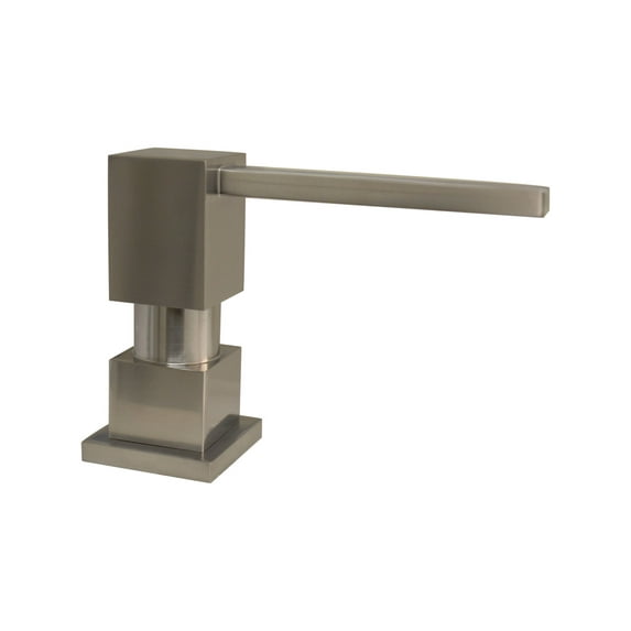 Whitehaus Collection WHSQ-SD003-BN 3.75 in. Q-Haus solid brass soap-lotion dispenser- Brushed Nickel