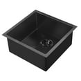 thumbnail image 1 of Whitehaus Noah Plus 16 gauge Single Bowl Linen Textured Dual-Mount Sink Set, 1 of 3
