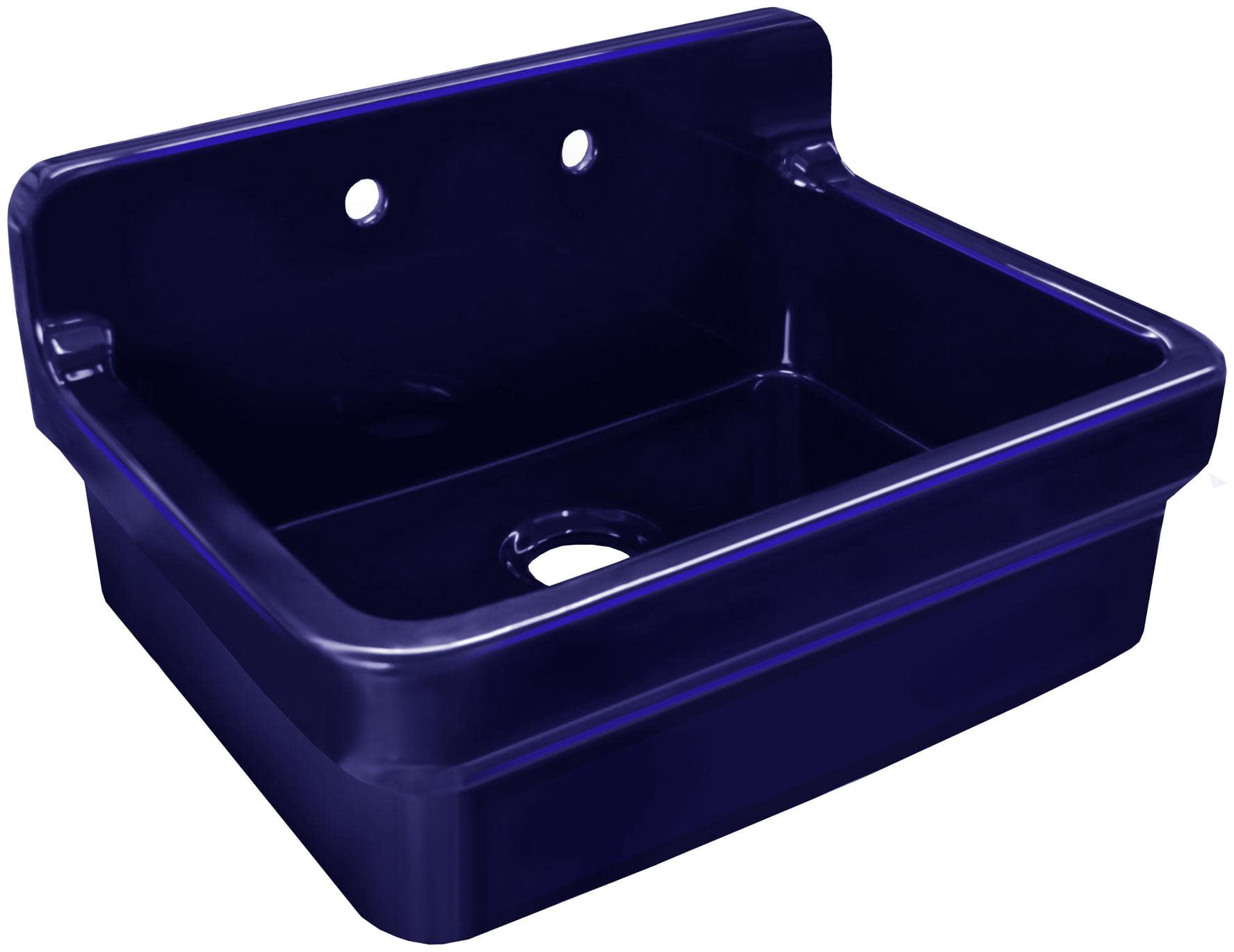 Old Fashioned Country Fireclay Utility Sink with High Backsplash