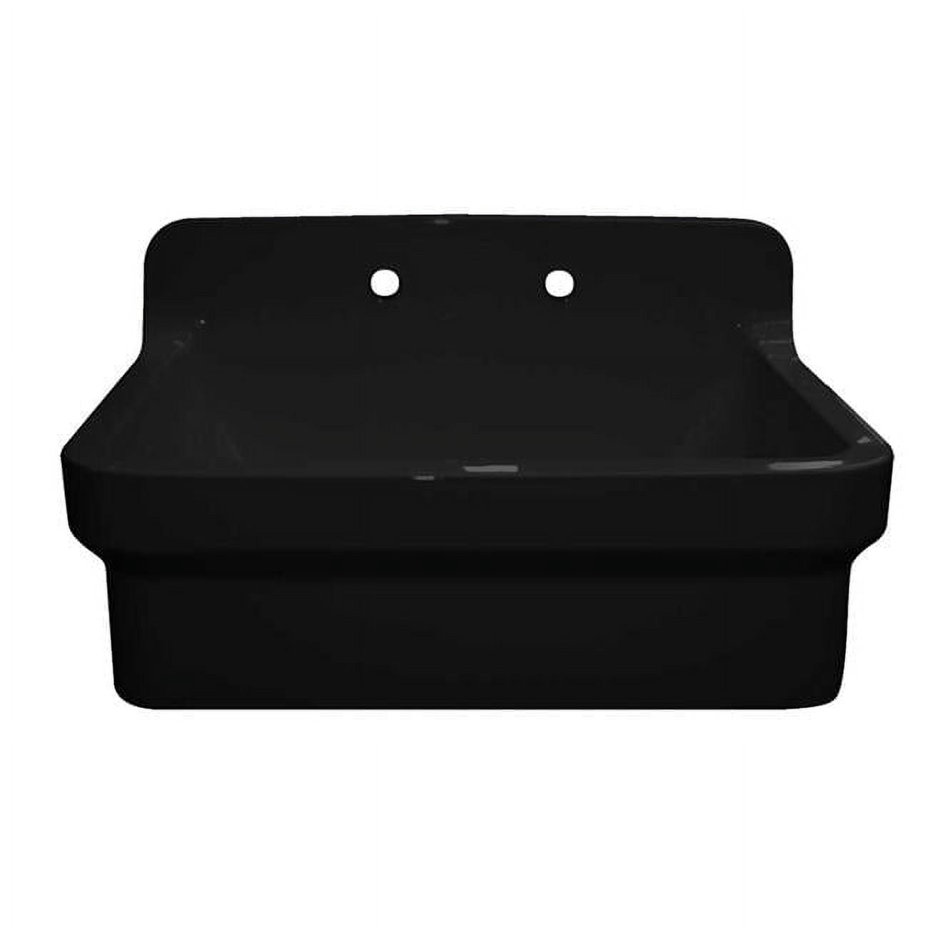 Old Fashioned Country Fireclay Utility Sink with High Backsplash