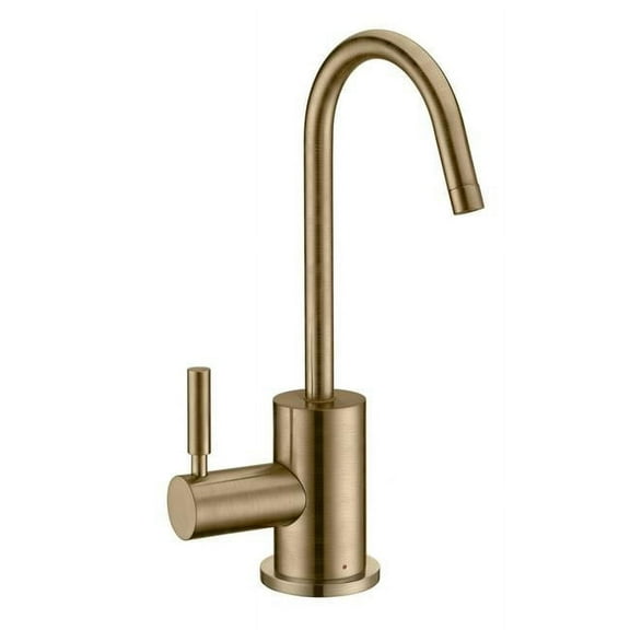 Whitehaus Point of Use Instant Hot Water Drinking Faucet with Gooseneck Swivel Spout