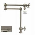 thumbnail image 1 of Whitehaus WHKPFDCR3-9555 Vintage III Deck Mounted Pot Filler with Cross Handle - Polished Chrome, 1 of 2