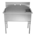 thumbnail image 1 of Pearlhaus All-in-One Freestanding Stainless Steel 39-1/8 in. 2-Hole Single Bowl Kitchen Sink in Brushed Stainless Steel, 1 of 4