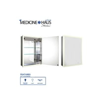 Whitehaus Collection WHLUN7055-IR Medicine Cabinet Medicinehaus Aluminum