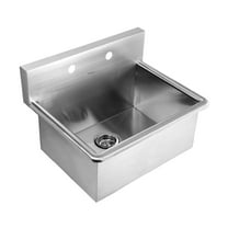 Whitehaus Brushed Stainless Steel Commercial Drop-in or Wall Mount Utility Sink