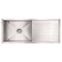 Whitehaus Brushed Stainless Steel Commercial Single Bowl Reversible Undermount Sink