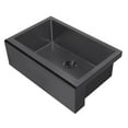 thumbnail image 1 of Whitehaus Collection WHNPL3020-MBLK Noah Plus Collection Single Bowl Undermount Sink Set with a Seamless Customized Front Apron - Matte Black, 1 of 4