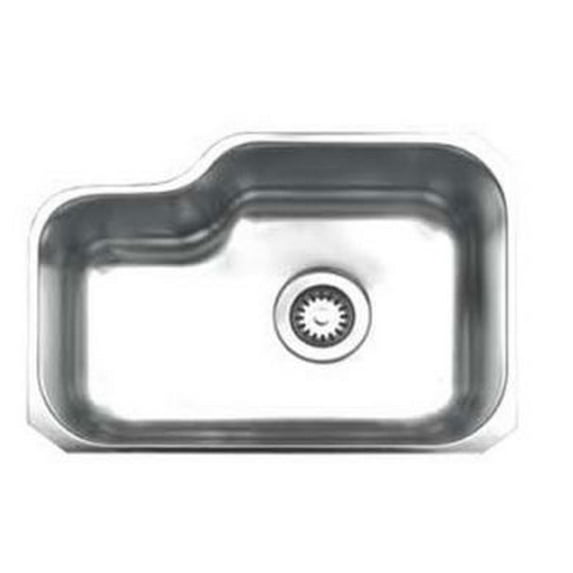 Whitehaus Noah's Collection Brushed Stainless Steel Single Bowl Undermount Sink