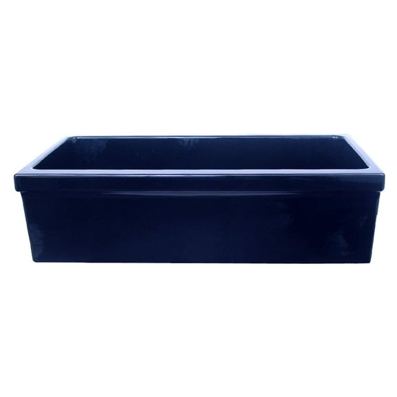 Whitehaus WHQ530-BLUE Single Bowl Fireclay 30'' Farmhouse Kitchen Sink Blue