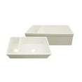 thumbnail image 1 of Whitehaus Farmhaus Fireclay Quatro Alcove Large Reversible Sink and Small Bowl, 1 of 2