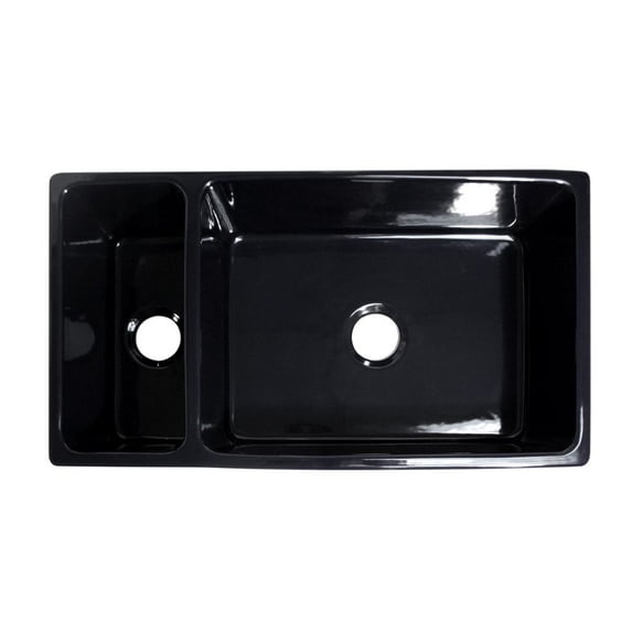 Whitehaus Collection WHQDB542-BLACK Quatro Alcove Sinks Black