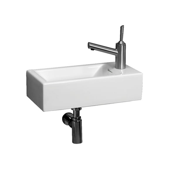 Whitehaus Wh1-114R Isabella 20" Wall Mounted Bathroom Sink - White