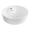 thumbnail image 1 of Isabella Plus Collection Round Above Mount Basin with Single Faucet Hole and Center Drain - White, 1 of 3
