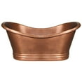 thumbnail image 1 of Whitehaus Collection WHCT-1001-OCH 71 in. Bathhaus Handmade Copper Double-Ended Freestanding Bathtub with a Hammered Exterior Texture - Hammered Copper, 1 of 2